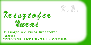 krisztofer murai business card